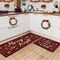 Christmas Kitchen Mat - Red Buffalo Plaid Indoor Floor Mats Non-Slip Kitchen Backing Area Rugs - 2 Piece Kitchen Mats Set 17'' x 47''+17'' x 30'' Xmas Door Carpet for Kitchen Home Christmas Decor